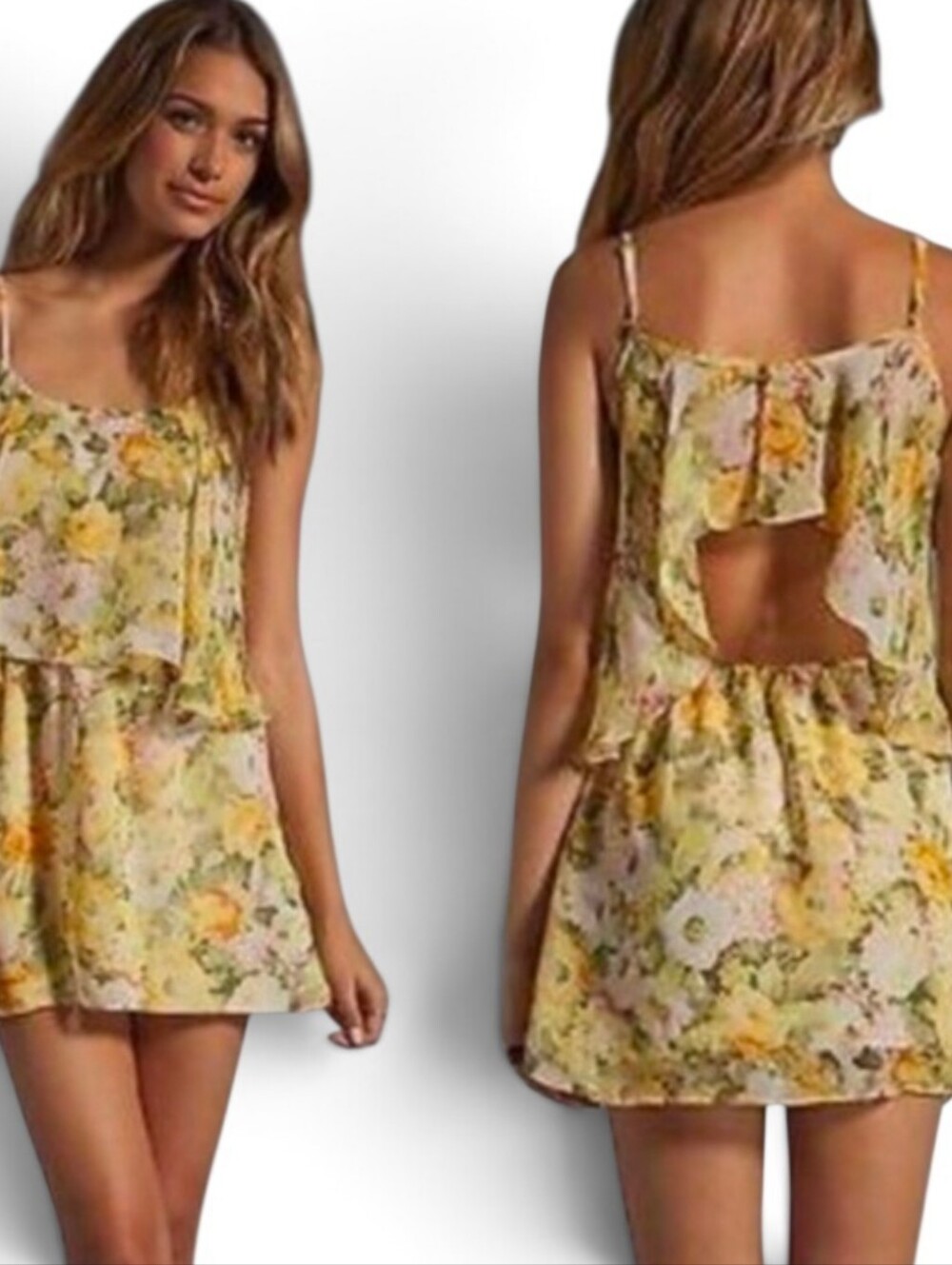 LOVERS + FRIENDS X REVOLVE Sunkissed Open Back Dainty Floral Mini Dress - Medium